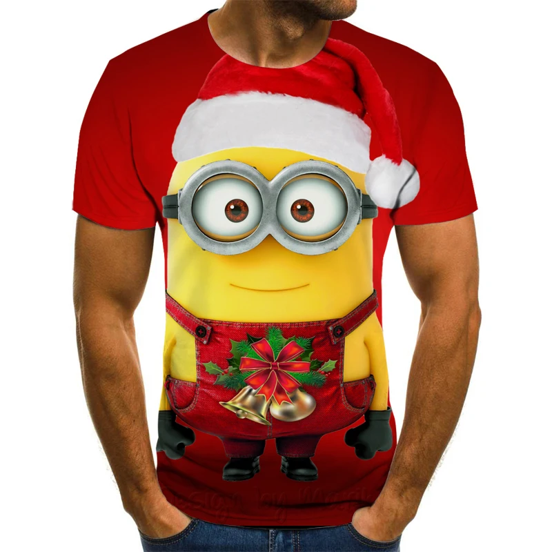 

New cartoon T-shirt men and women 3D printing fashion short-sleeved T-shirt street trend summer top