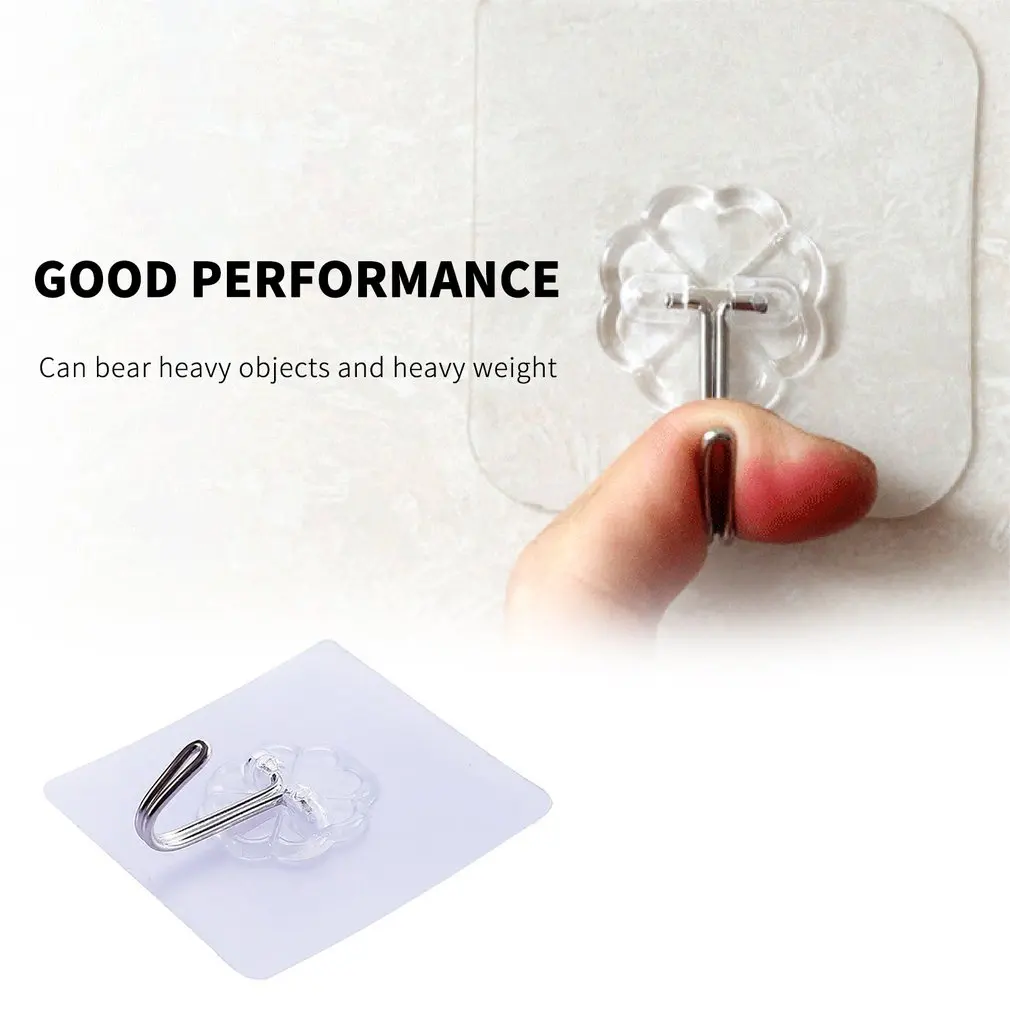 

Waterproof Transparent Hanger Strong Non-marking Transparent Hook Opp Bagged Hooks Suction Cup Hook Bathroom Kitchen