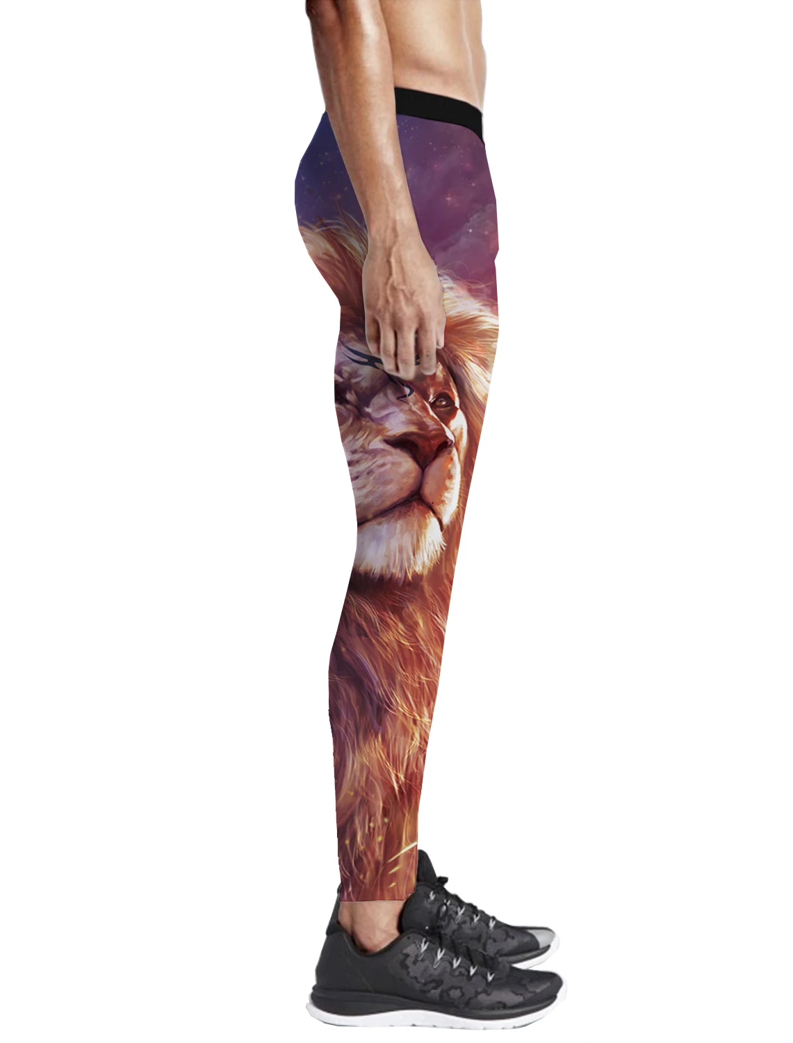 Лев глядя на Звездное брюки Sky Для мужчин модные вечерние высокой талией