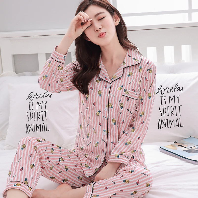 Пижама для вечеринки девочек WAVMIT Осень зима новинка Женский хлопковый пижамный