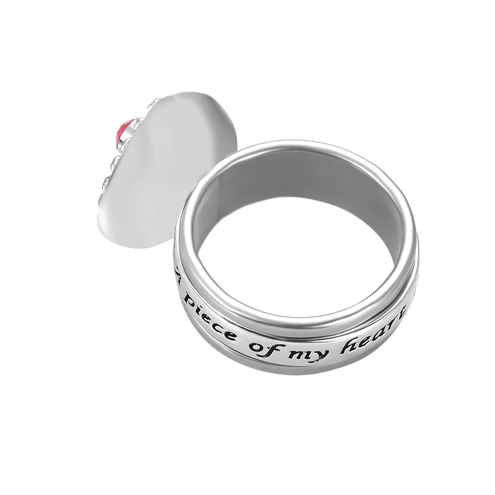 Частичка моего сердца живет в небо Мемориал ювелирные изделия урна виде кольцо