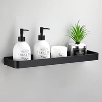 bathroom shelves bath shower wall aluminum black bathroom shelf mounted kitchen storage holder 30 60cm