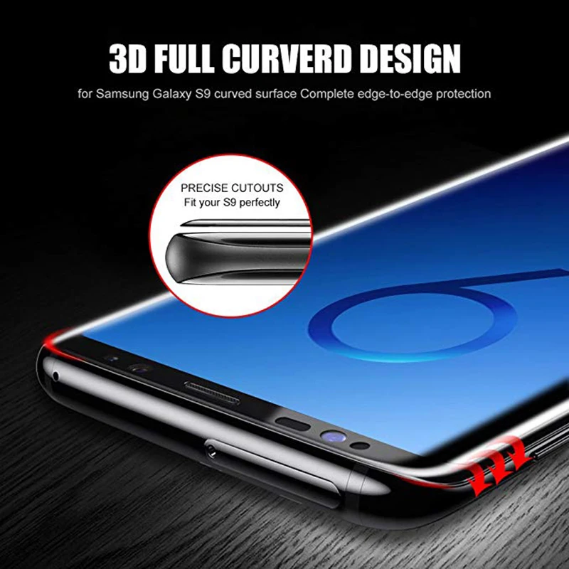 tempered glass phone case For Samsung Galaxy S9 S8 Plus S7 S6 Edge Screen Protector on Galaxi 8s 9s 7s S 9 8 7 6 edge 3d |