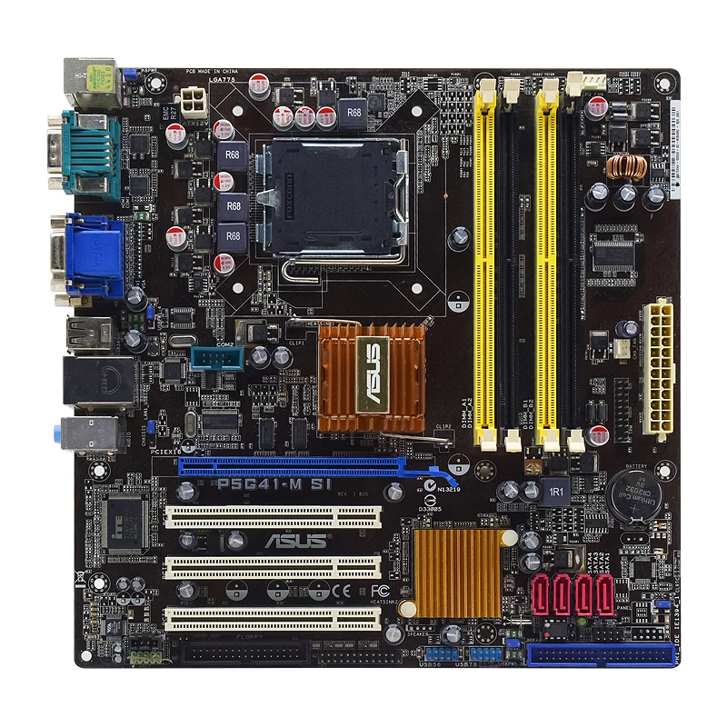 

ASUS LGA 775 DDR2 P5G41-M SI Desktop Motherboard USB2.0 1XPCI-E X16 supports Core 2 Extreme Quad cpus Micro ATX Motherboard