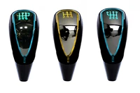 7 colors changes activated gear shift knob 5 6 speed car logo led gear handball knob light cigarette lighter charger
