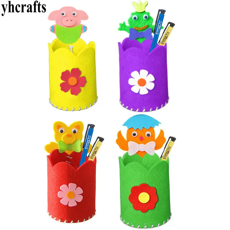 

1PC/LOT,DIY fabric pencil holder crafts kits Felt activity items Kindergarten Early learning educational toys Puzzle games