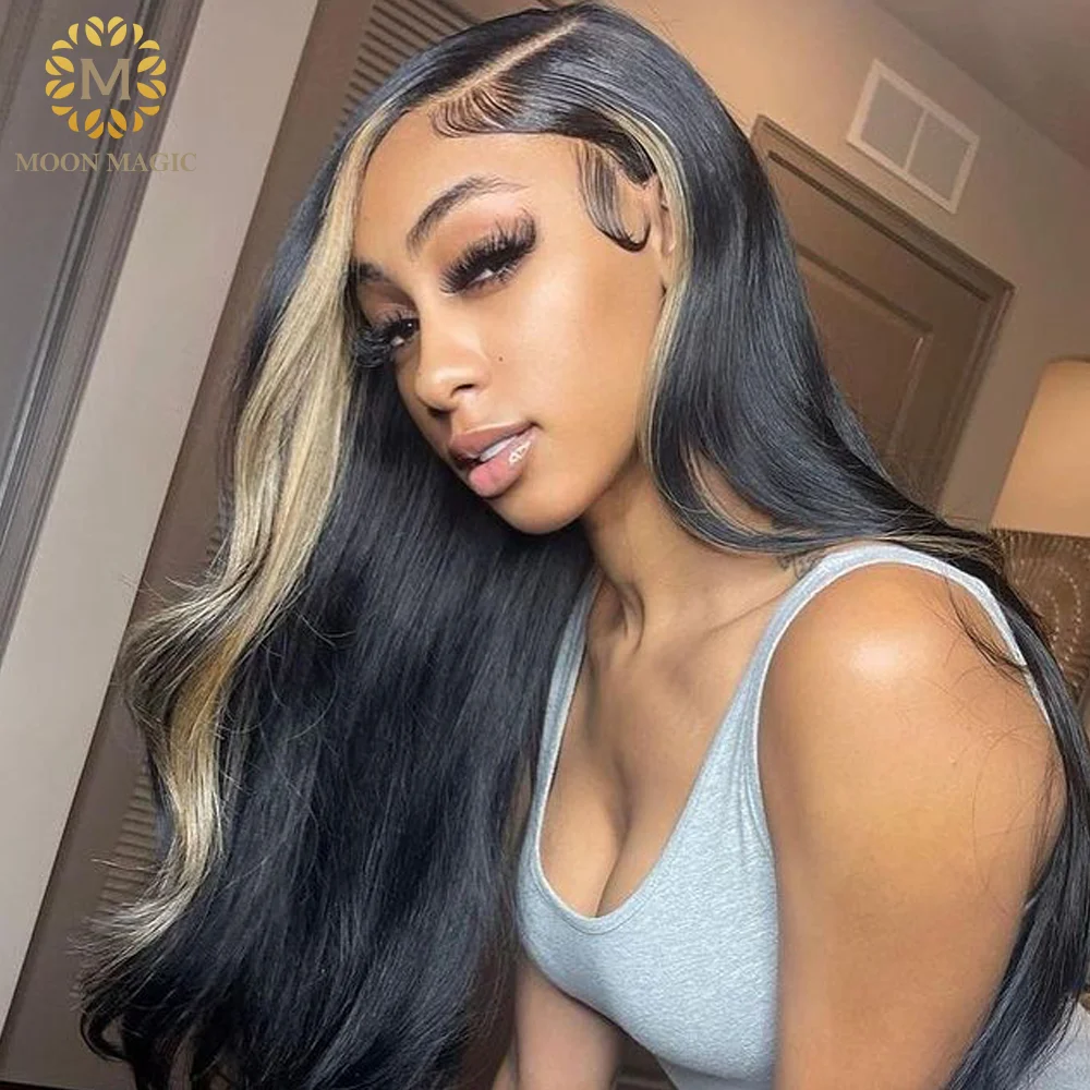 

13x4 Lace Frontal Wig Highlight Wig Human Hair Brazilian Wig Sale Straight Lace Front Wig Body Wave 250 Density Lace Wig Black