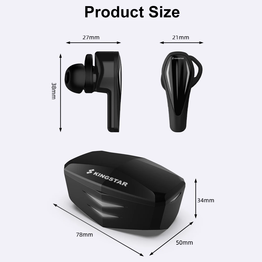 Bluetooth-гарнитура KINGSTAR игровая с микрофоном 65 мс низкая задержка | Электроника