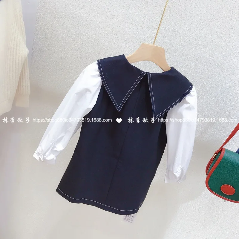 Новинка 2020 Ранняя осень свободное дикое Повседневное платье для девочек с