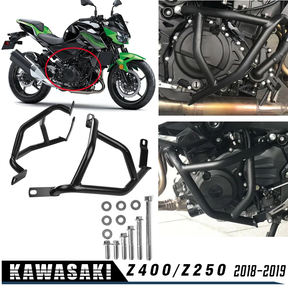 Аксессуары для мотоциклов Z250 Z400 18 19 Защита бампера двигателя Kawasaki Z 250 400 2018 2019