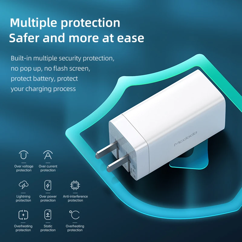65W Ган зарядное устройство Quick Charge 4 0 3 Тип C PD USB с технологией QC портативный