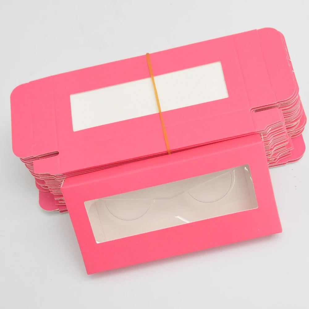 

wholesale New 50/pcs Paper false eyelash packaging box lash boxe packaging custom logo faux cils 25mm mink eyelashes golden case