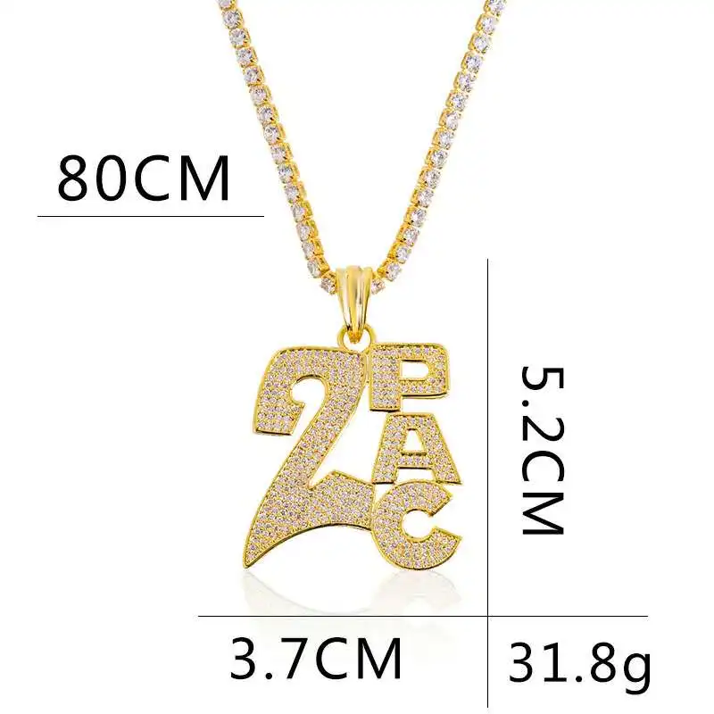 Мужское ожерелье с кулоном в стиле хип-хоп цепочка кубическим цирконием виде