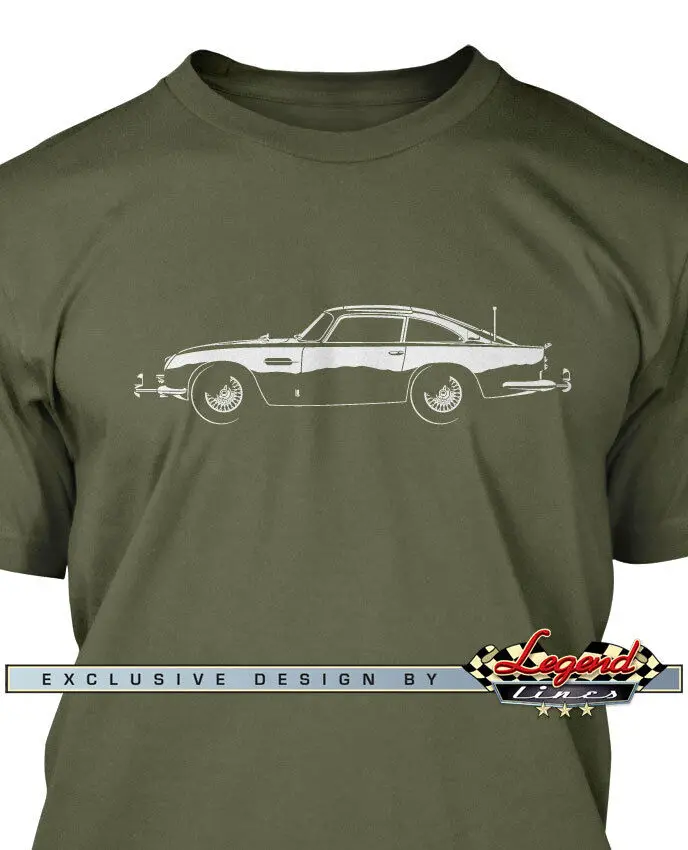 Футболка Aston Martin DB5 Coupe James Bond 007 для мужчин несколько цветов и размеров | Мужская