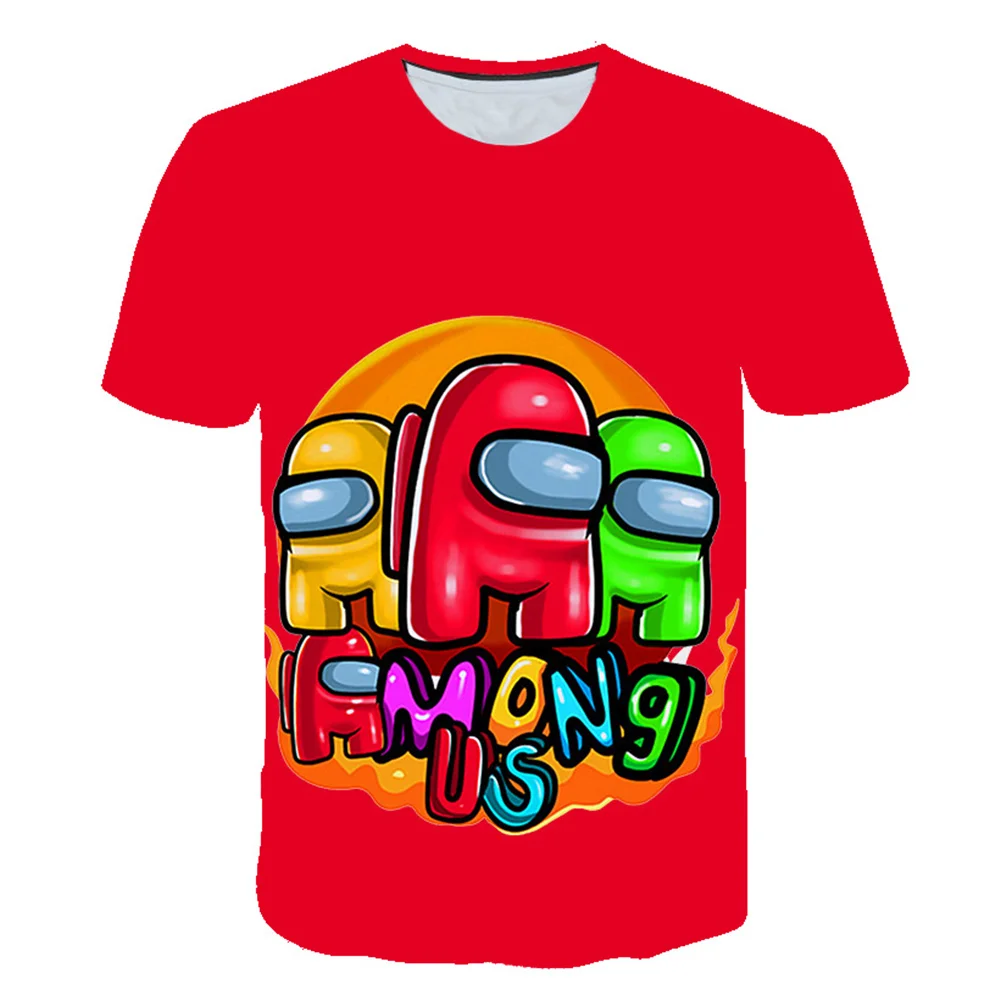 

2021 new hot sale fun 3DT shirt hip hop kawaii new game among us t-shirt kids summer top cartoon t-shirt impostor graphic