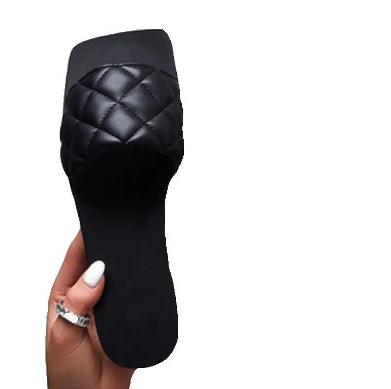 

Sandals Women 2020 New Style European and American Small Fragrance Square Toe Sandals Fashion Ladies Flat Sandals