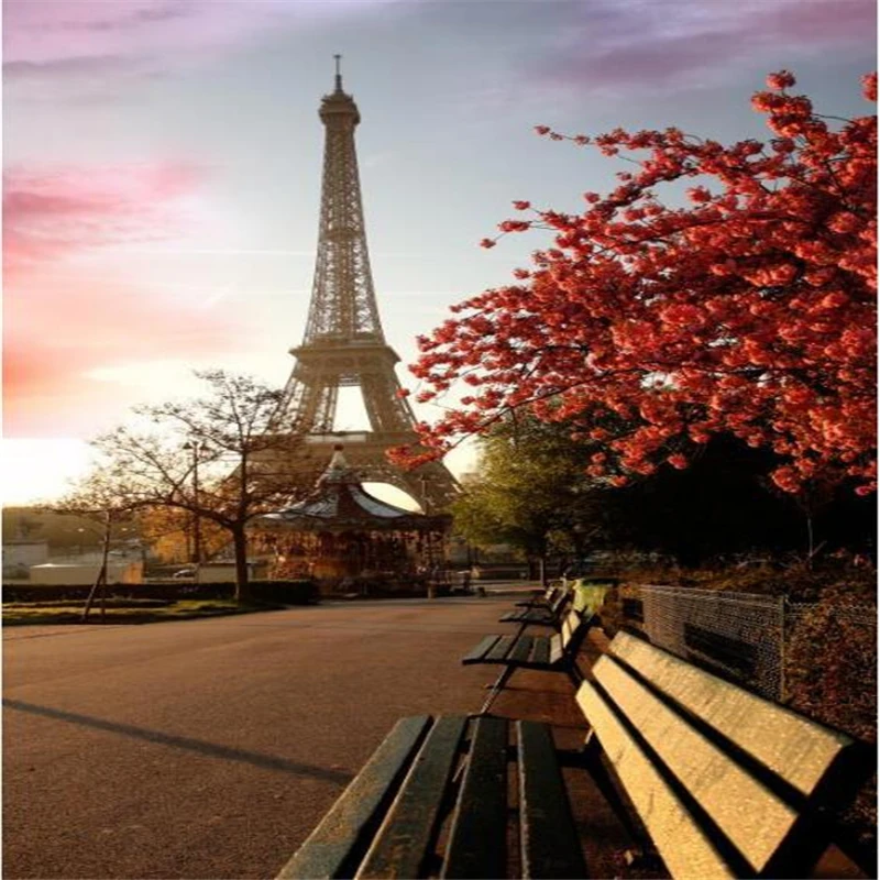 3d обои на заказ большие Настенные с железной ездой ландшафтом коридором крыльцом