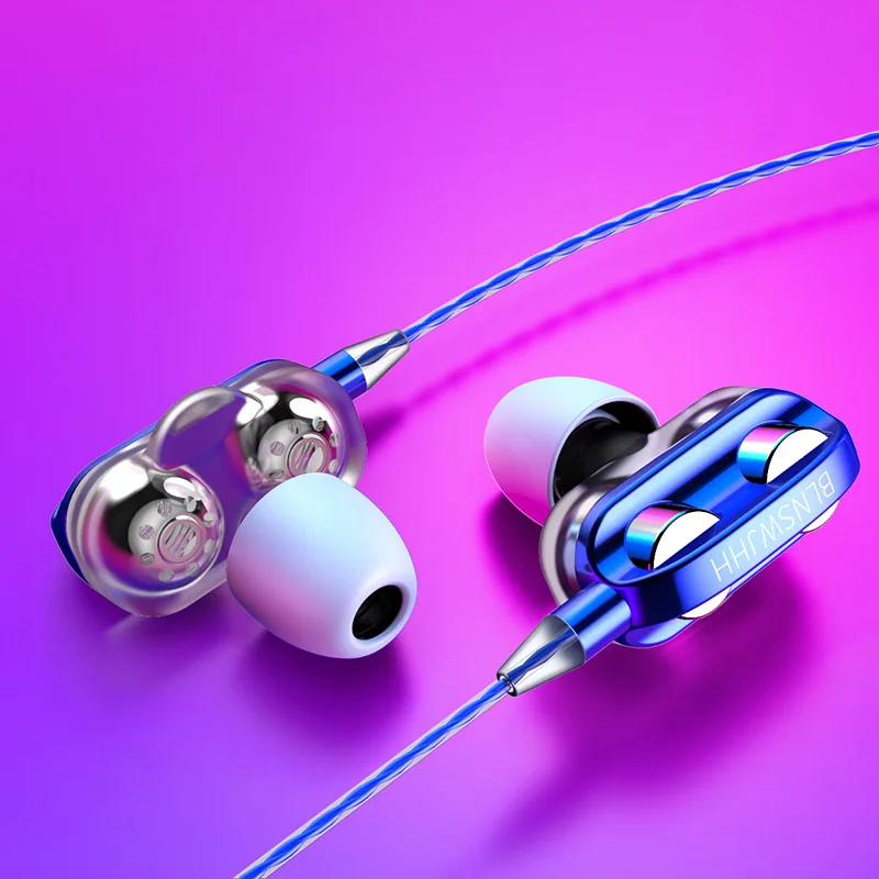 

6D In-Ear Stereo High Bass Headphone In-Ear 3.5MM Wired Earphones Metal HIFI Earpiece With MIC For Xiaomi Samsung Huawei Phones