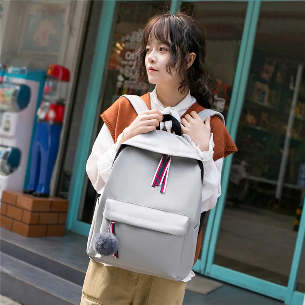 Новый водонепроницаемый нейлоновый рюкзак для женщин Модная студенческая