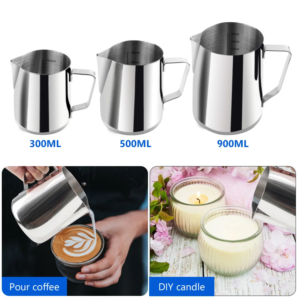 

Craft Tool Pouring Soap Melts Pot Wax Candle Making Kit DIY Candles Cup Pitcher Latte Milk Gift For Home Cotton Melting Coffee