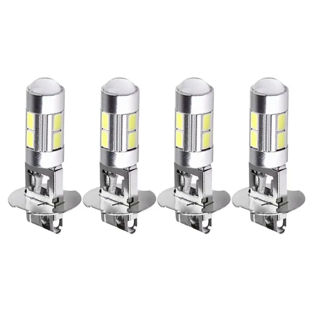

4PCS 12V 360 Degree High Brightness Light Led Car Lamp Headlight Lamps H3 H1 5630 10SMD Automotive Led Fog Lights