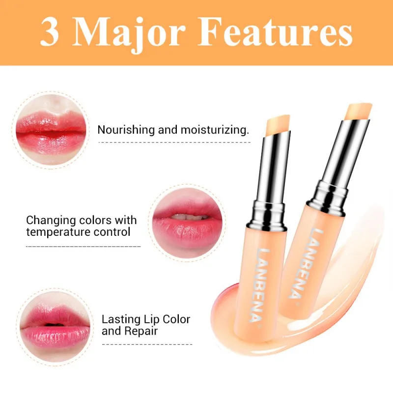 New Temperature Change Color Moisturizer Nutritious Lipstick Balm Waterproof Makeup Lips Tools Reduce Fine Lines: |