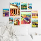 Винтажная художественная живопись Hd, итальянские, римские Капри, Тоскана, ретро плакаты и принты, путешествия, города, пейзаж, Настенная картина для спальни