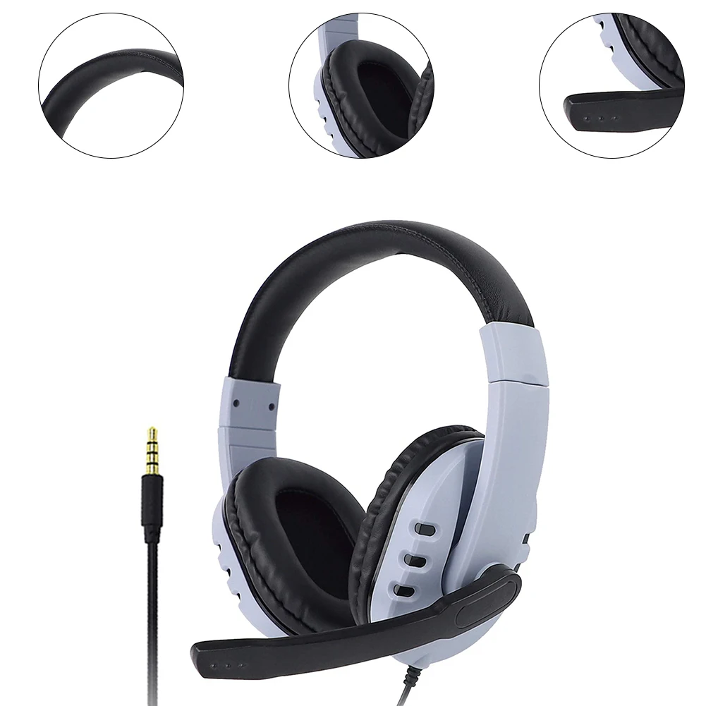 

Gaming Headset Three-In-One Wired 3D Stereo Earphones PS5 Over-Ear Headphone Adjustable With Mic For Laptop Tablet Smart Phone