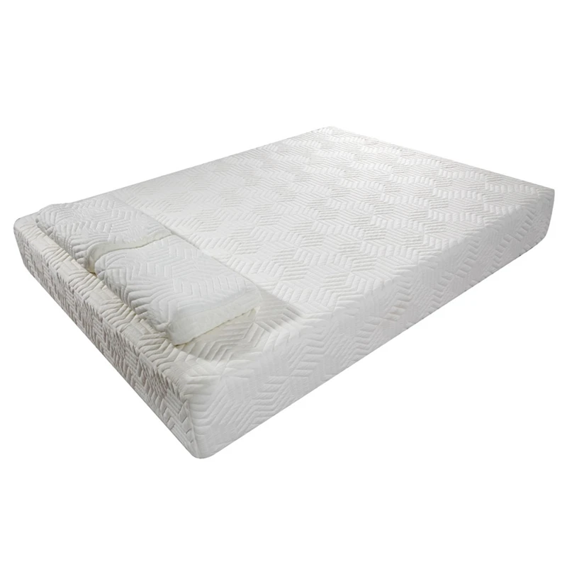 

10" Two Layers Traditional Firm High Softness Cotton Mattress With 2 Pillows (Queen Size) White