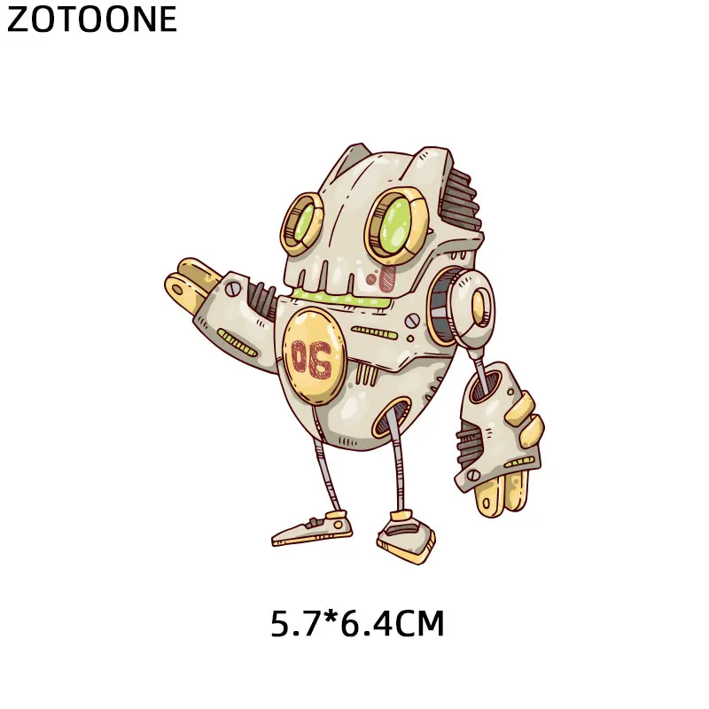 Нашивки ZOTOONE в виде мультяшного робота-монстра наклейки животных железные на