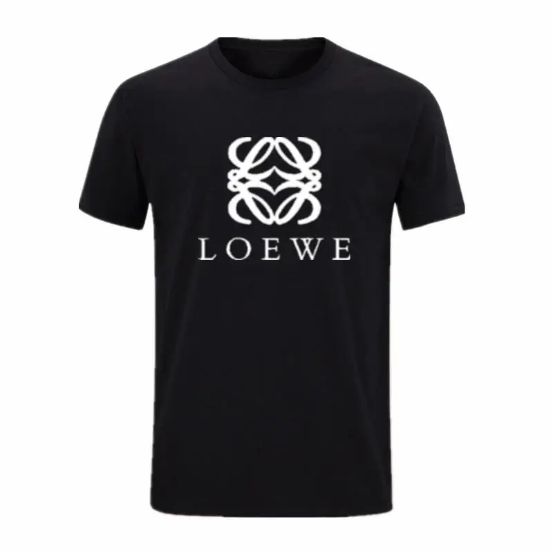 Мужская футболка новинка летняя Loewe с принтом повседневная круглым вырезом