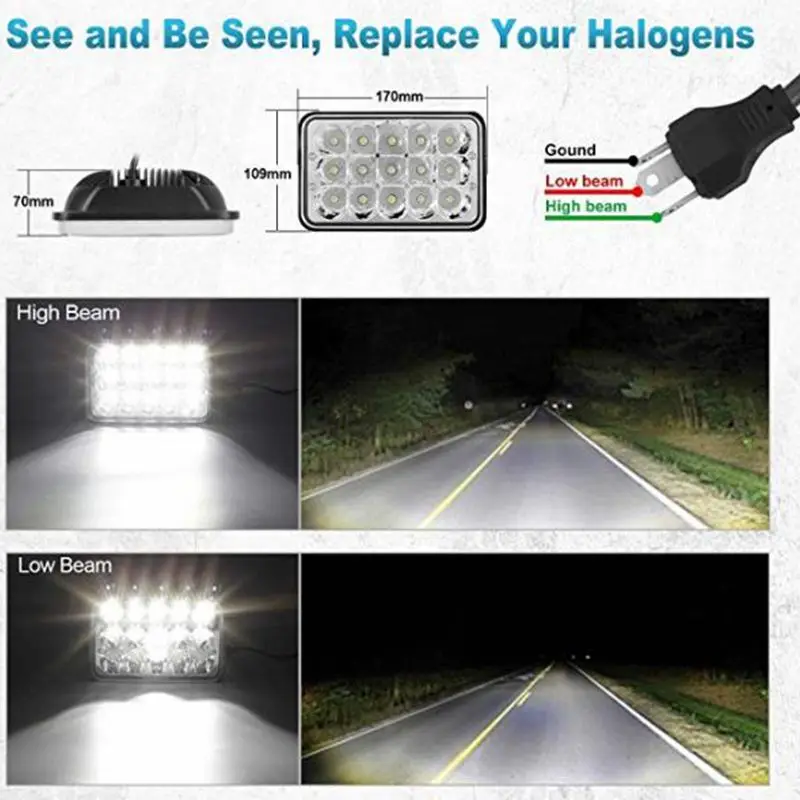 Морской Светодиодный луч светодиодный головной светильник грузовик с прицепом