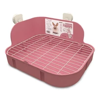 2022 new pet small toilet clean cage square bed pan potty keep hygiene bedding corner litter box for animals rabbit