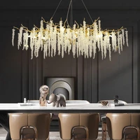 new chandelier strip art creative branch living room american dining room lamp crystal decorative lighting