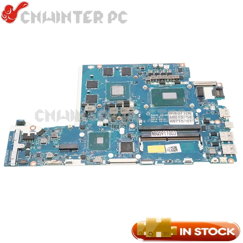 

NOKOTION NBQ5911003 NB.Q5911.003 EH5VF LA-H501P For Acer Nitro 5 AN515-54 A715-74G Motherboard SRF6X i5-9500H CPU GTX 1650 4G