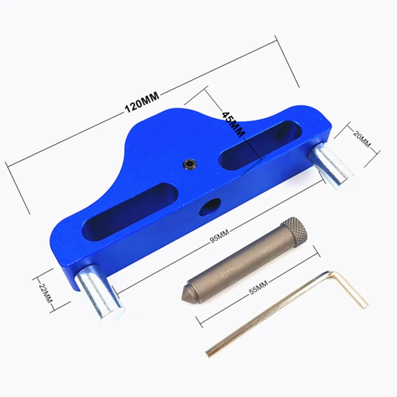 Aluminum Alloy Woodworking Center Finder Line Measuring Marking Gauge Scriber Scribing Tool Woodworking for Carpenter