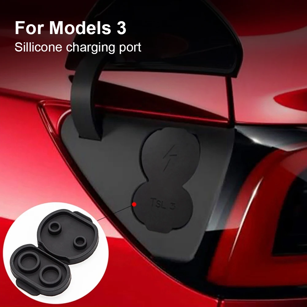 

2022 New For Tesla Model 3 Accessories Europe Plug Car Charging Port Dust Protective Cover Car Model 3 Accessories