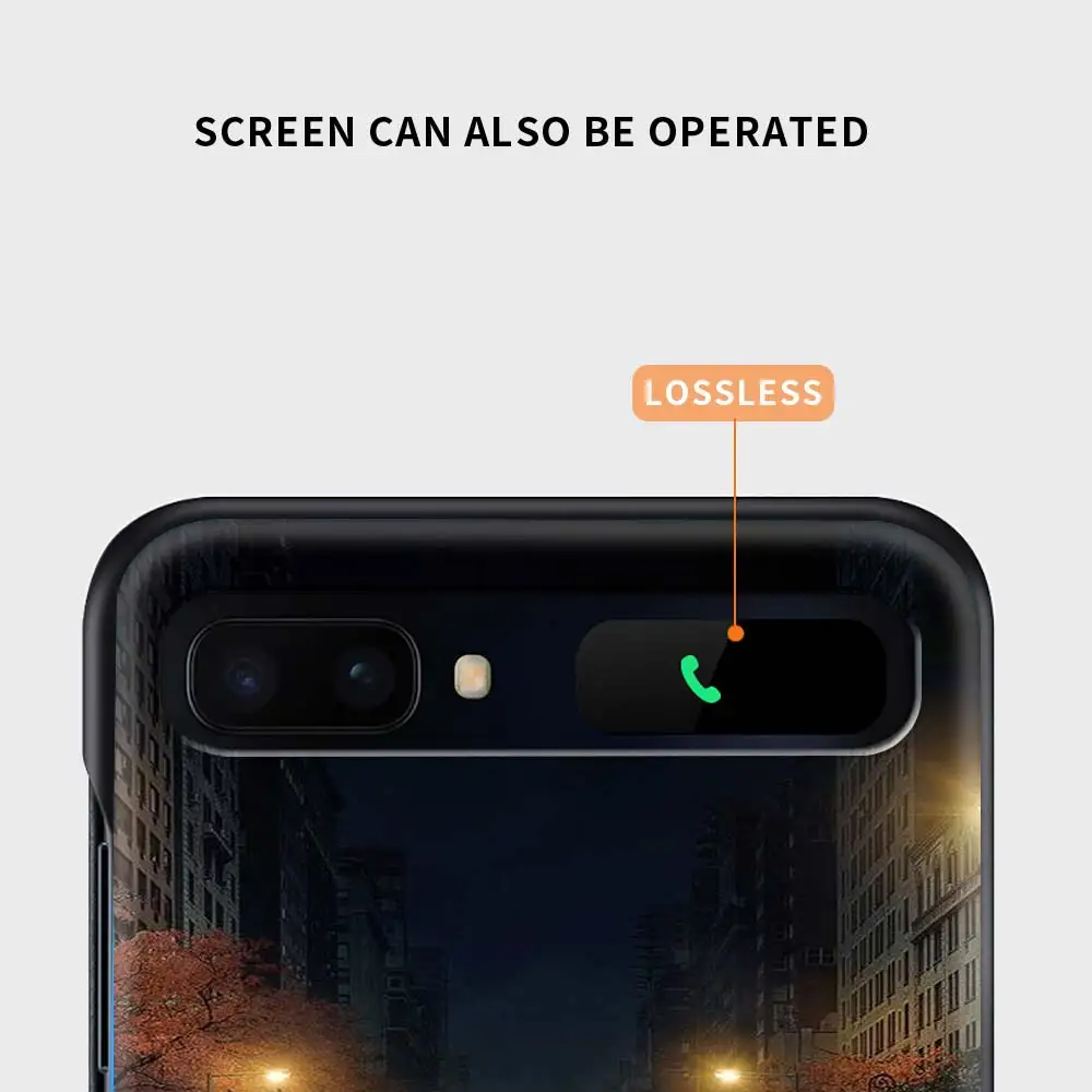 

Coque Case for Samsung Z Flip Pattern Hard Black Shell for Samsung Z Flip 5G Phone Cover Shell Fundas Cool Car