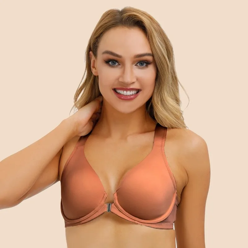 

Super Push Up Bras Sexy Front Closed Seamless Women's Underwear Wire Free Female Bralette Beauty Back Lingerie Ladies Brassiere