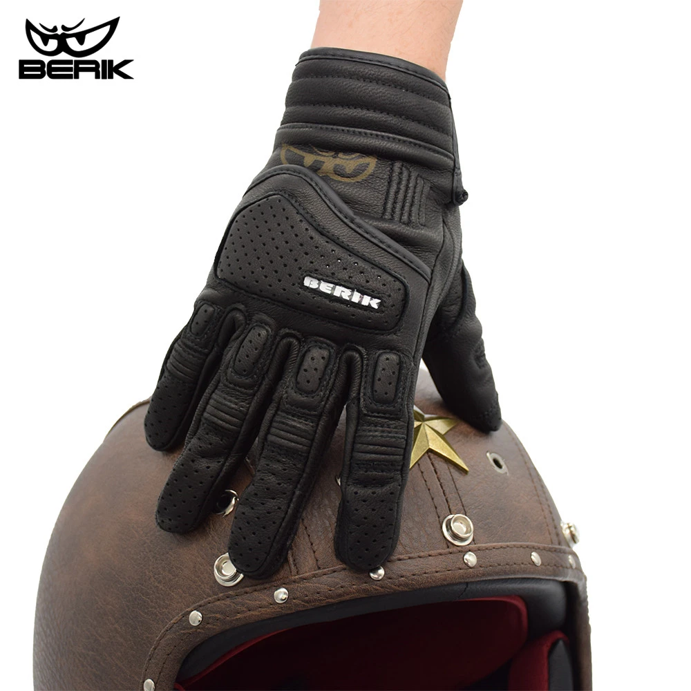 Мотоциклетные кожаные перчатки в стиле ретро городские байкерские велосипедные