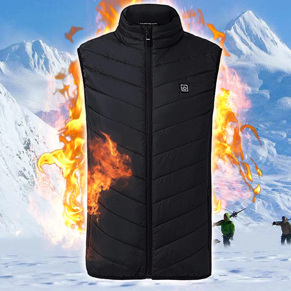 

2021New Autumn winter Smart heating Cotton Outdoor Electric Heated Vest USB Infrared Electric Heating Vest Warm Hunting Jacket