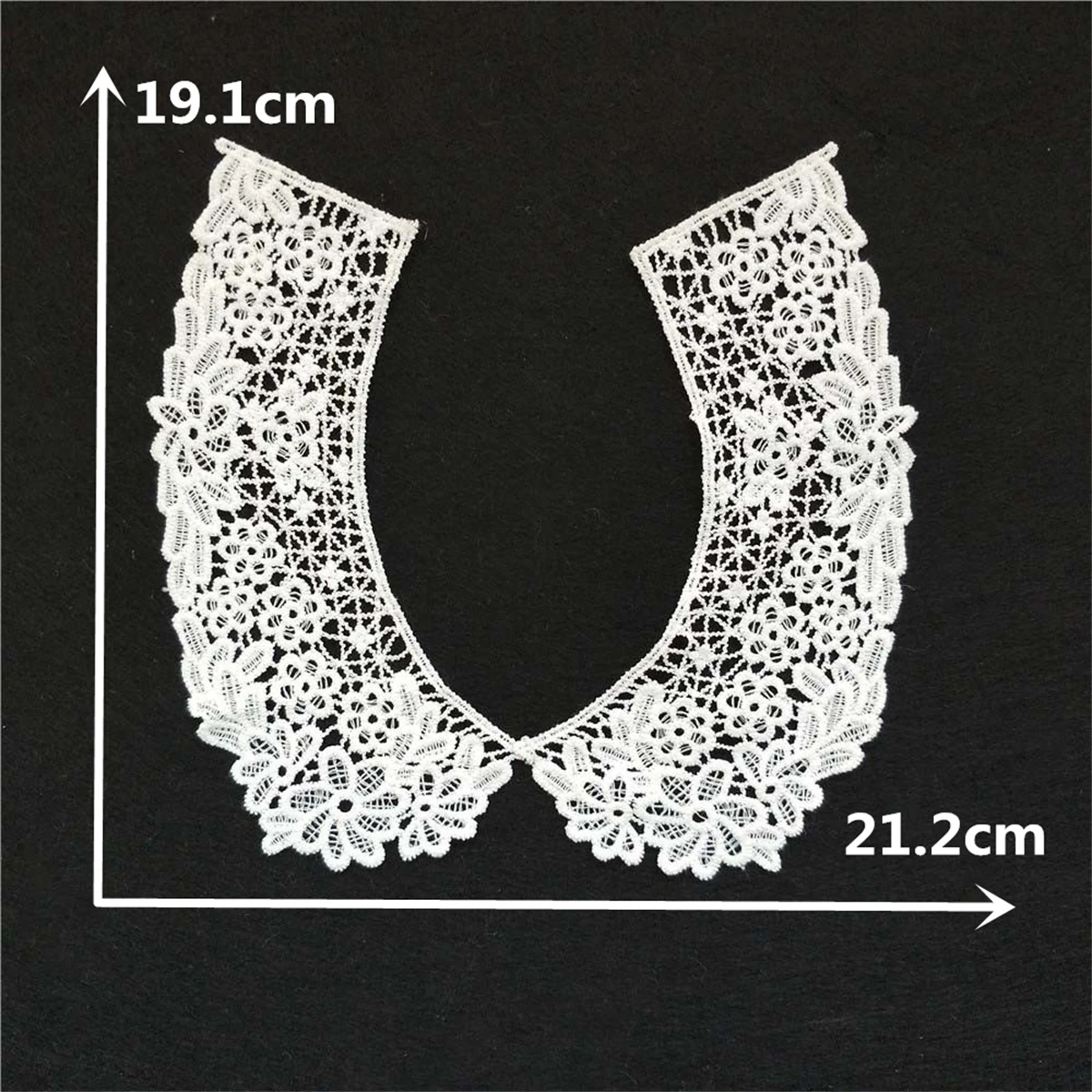 

White Lace Collar Embroidery Ornaments Applique Sewing Craft Material Dresses