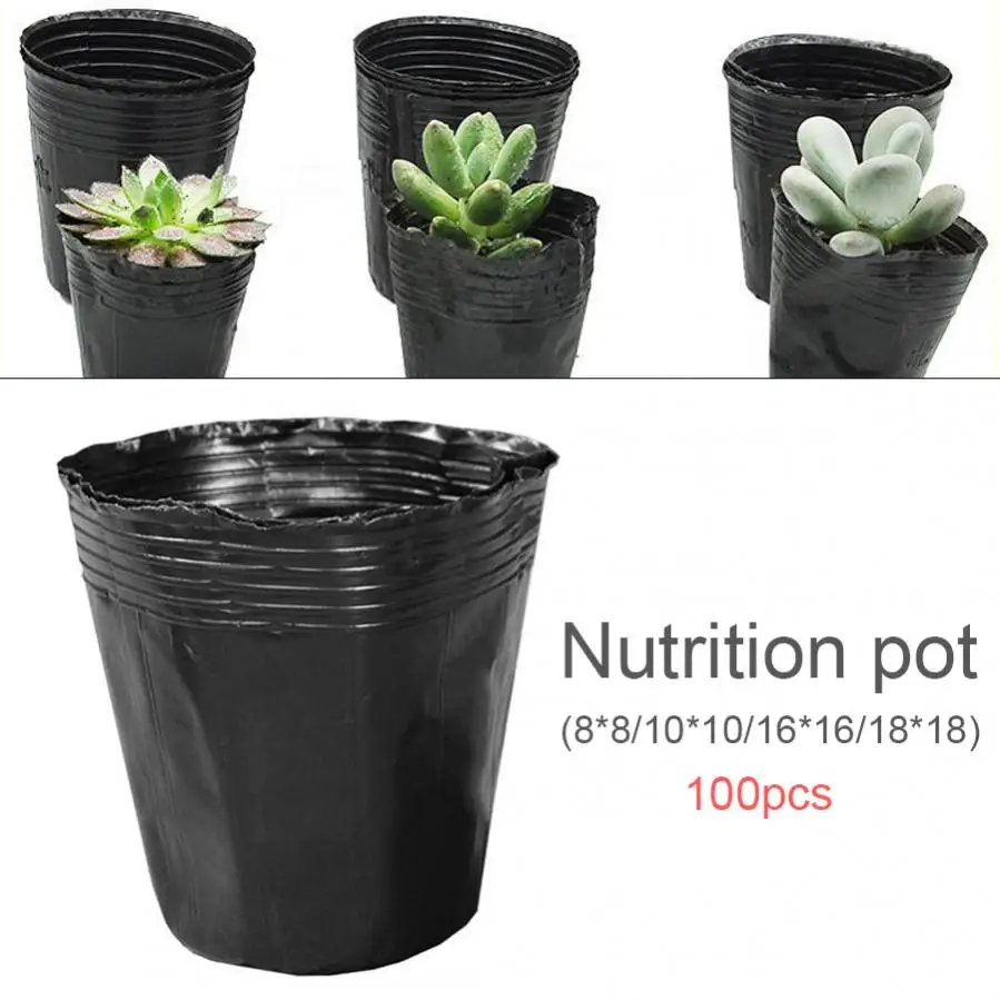 

100Pcs Plastic Seedling Pot Flower Pot Plant Nursery Seedlings Planter Containers Set Garden Plant Seedling Pots Tools