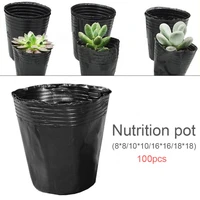 100pcs plastic seedling pot flower pot plant nursery seedlings planter containers set garden plant seedling pots tools