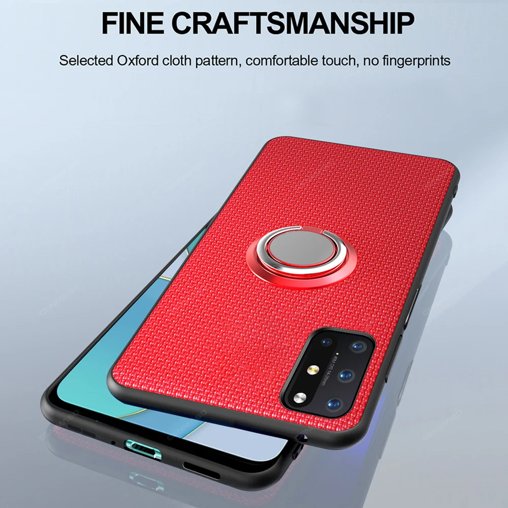 

for Oneplus 8T 8 T 8 Pro Nord Case CENMASO Original Luxury Car Magnetic Ring Stand Shockproof Full Protection Back Cover