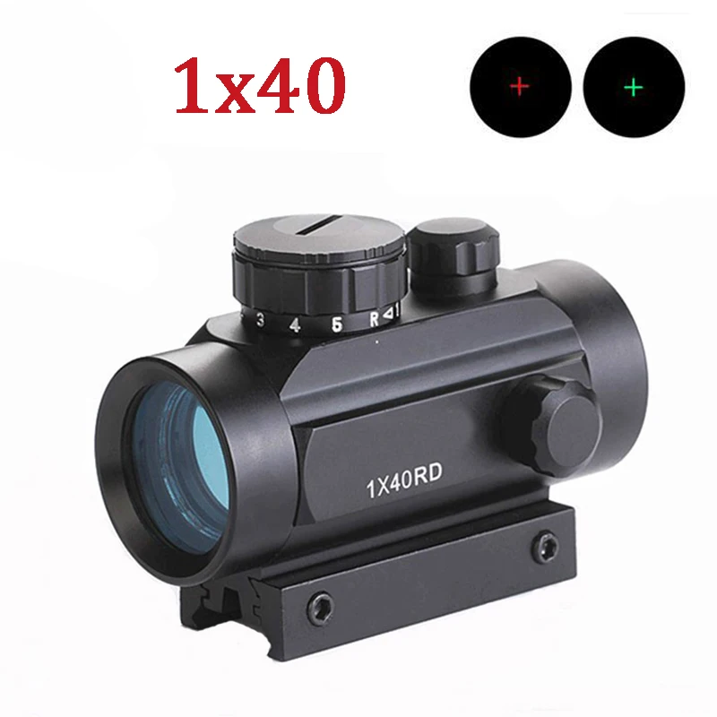 

Tactical 1x40 Hunting Optics Scopes Red Green Dot Scope Airsoft Paintball Tactical Scope Fit For 11mm 20mm Picatinny Rail