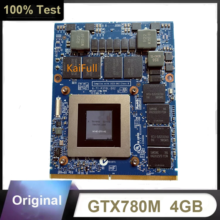 Видеокарта GTX780M GTX 780M VGA оригинальная видеографическая карта N14E A2 4G DDR5 для