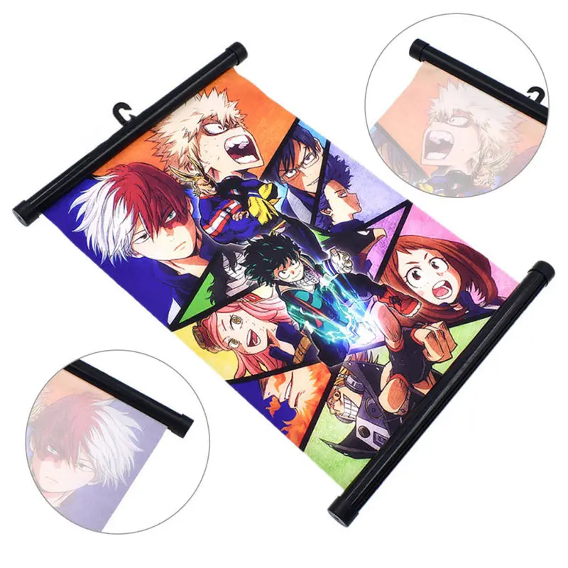 

My Hero Academia Scroll Painting Japanese Anime Wall Hanging Poster Canvas Poster Home Art Decor