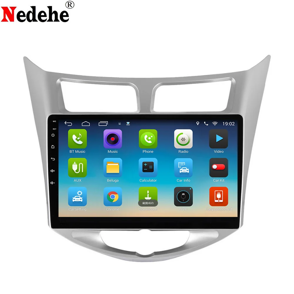 9 дюймов 1024*600 четырехъядерный Android 8 1 автомобильный DVD GPS для Hyundai Solaris Verna I25
