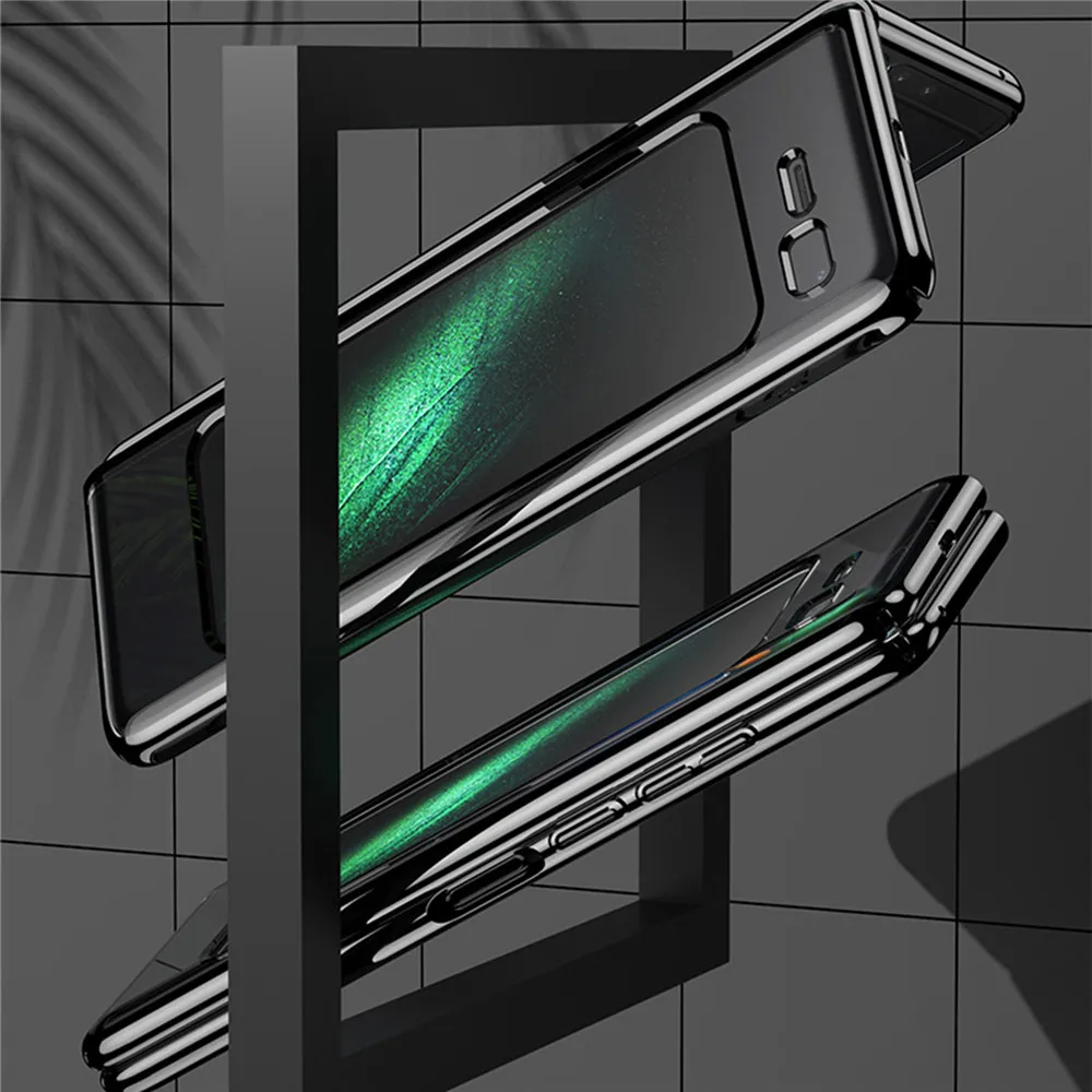 

Ultra-thin Electroplating Phone Protective Case for Samsung Galaxy Fold Accessories Transparent Hard Cover Shockproof Shell